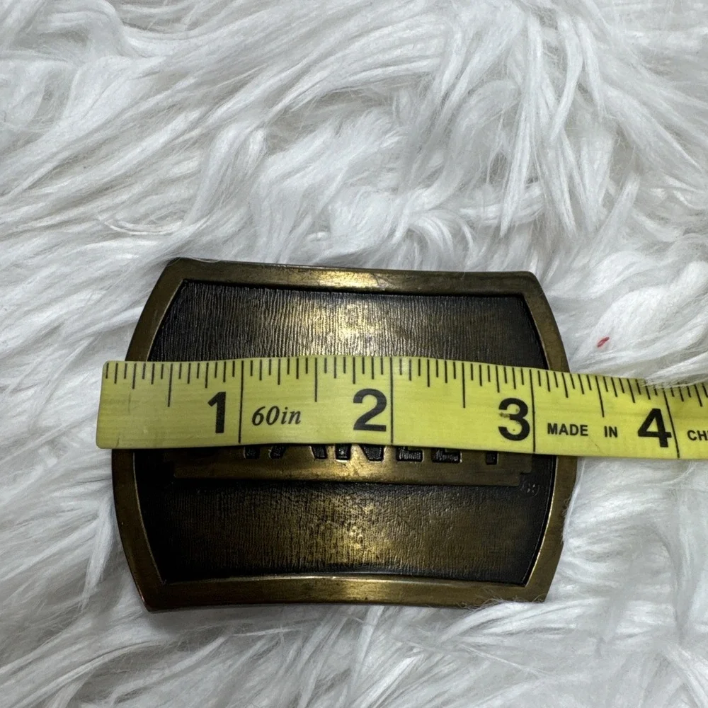Vintage 1978 Stanley Works Tool Advertising Brass Belt Buckle MADE IN USA‎ Rare